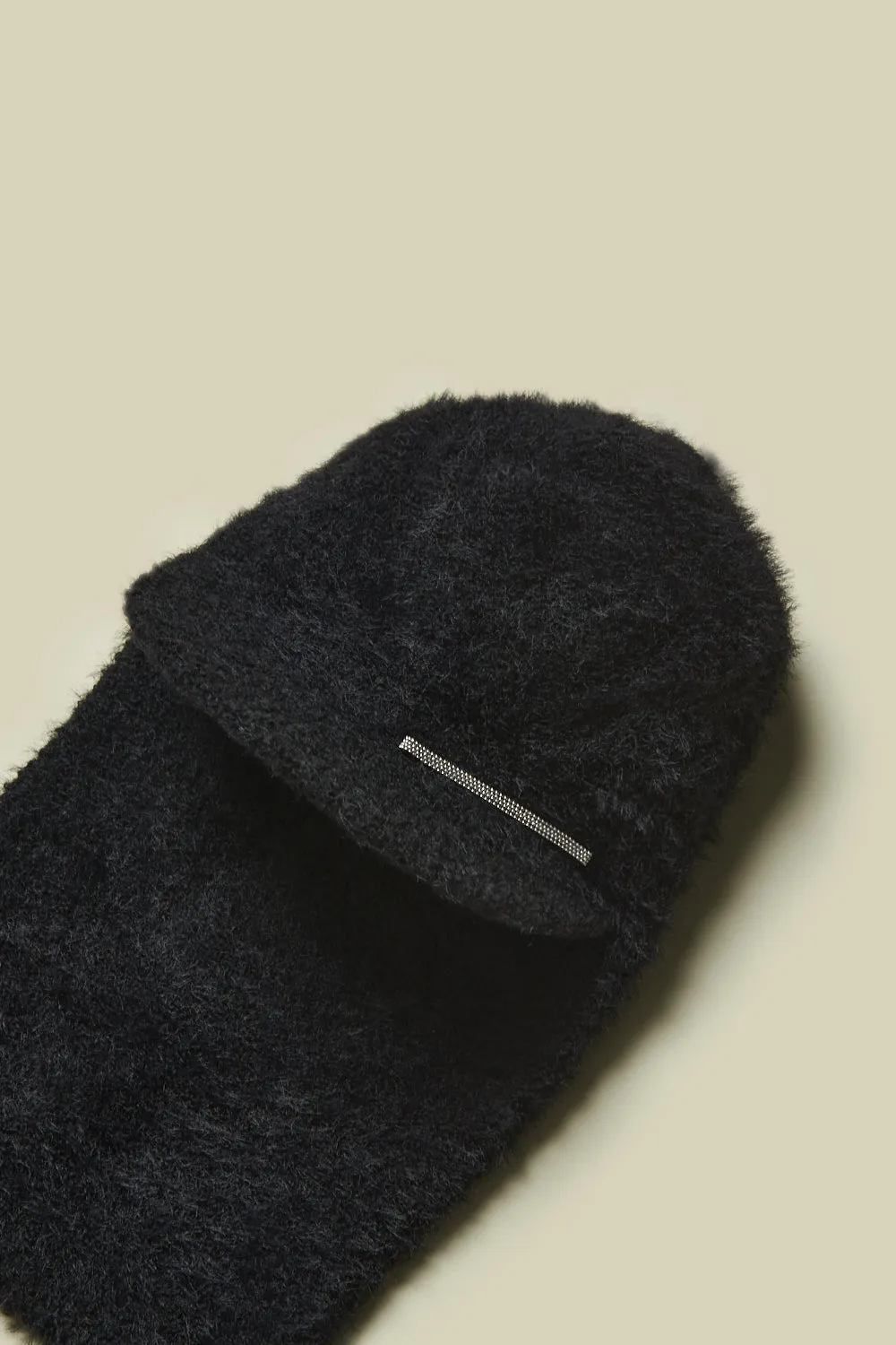 Fur-effect balaclava with visor