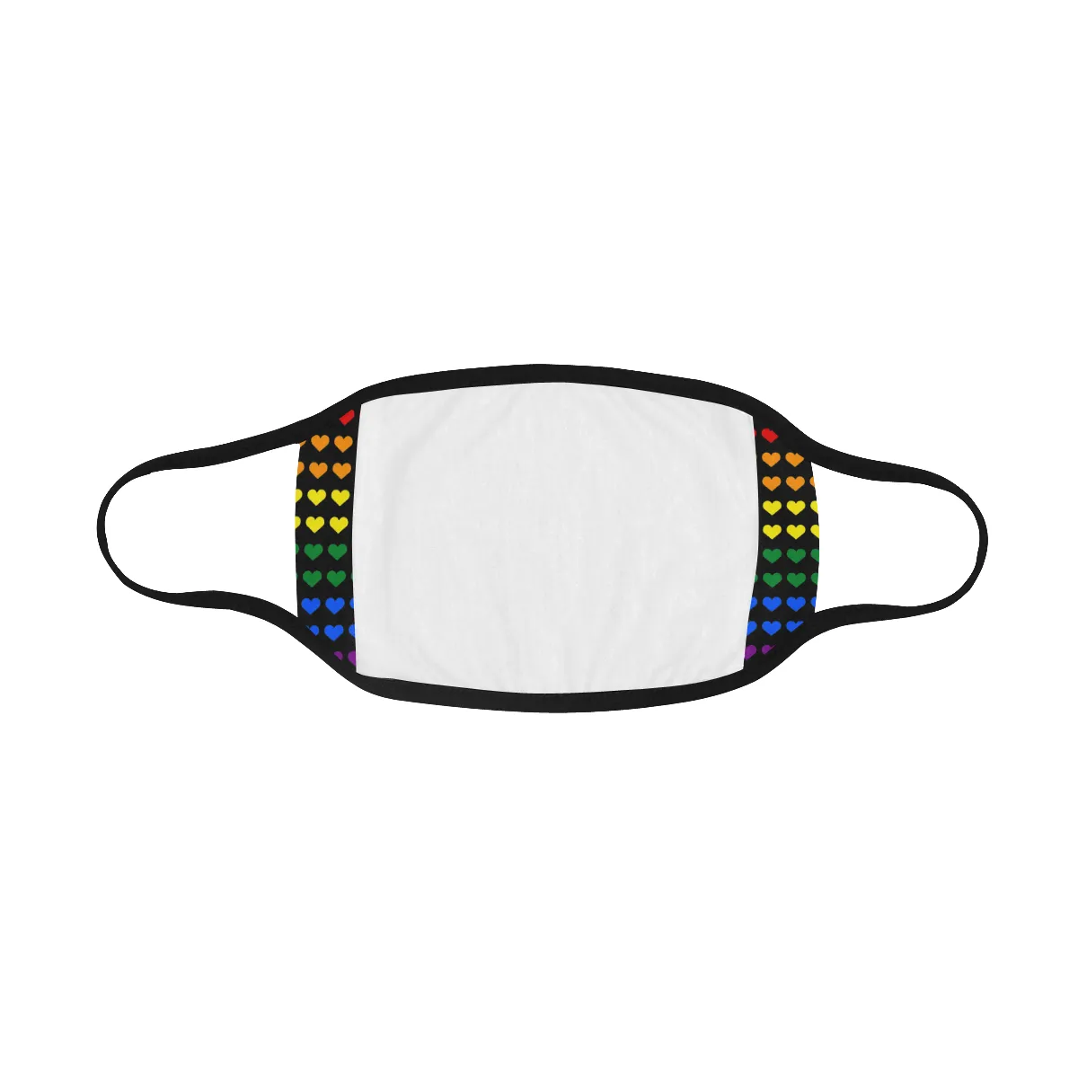 Gay Pride Rainbow Hearts Mouth Mask *Ready To Ship*