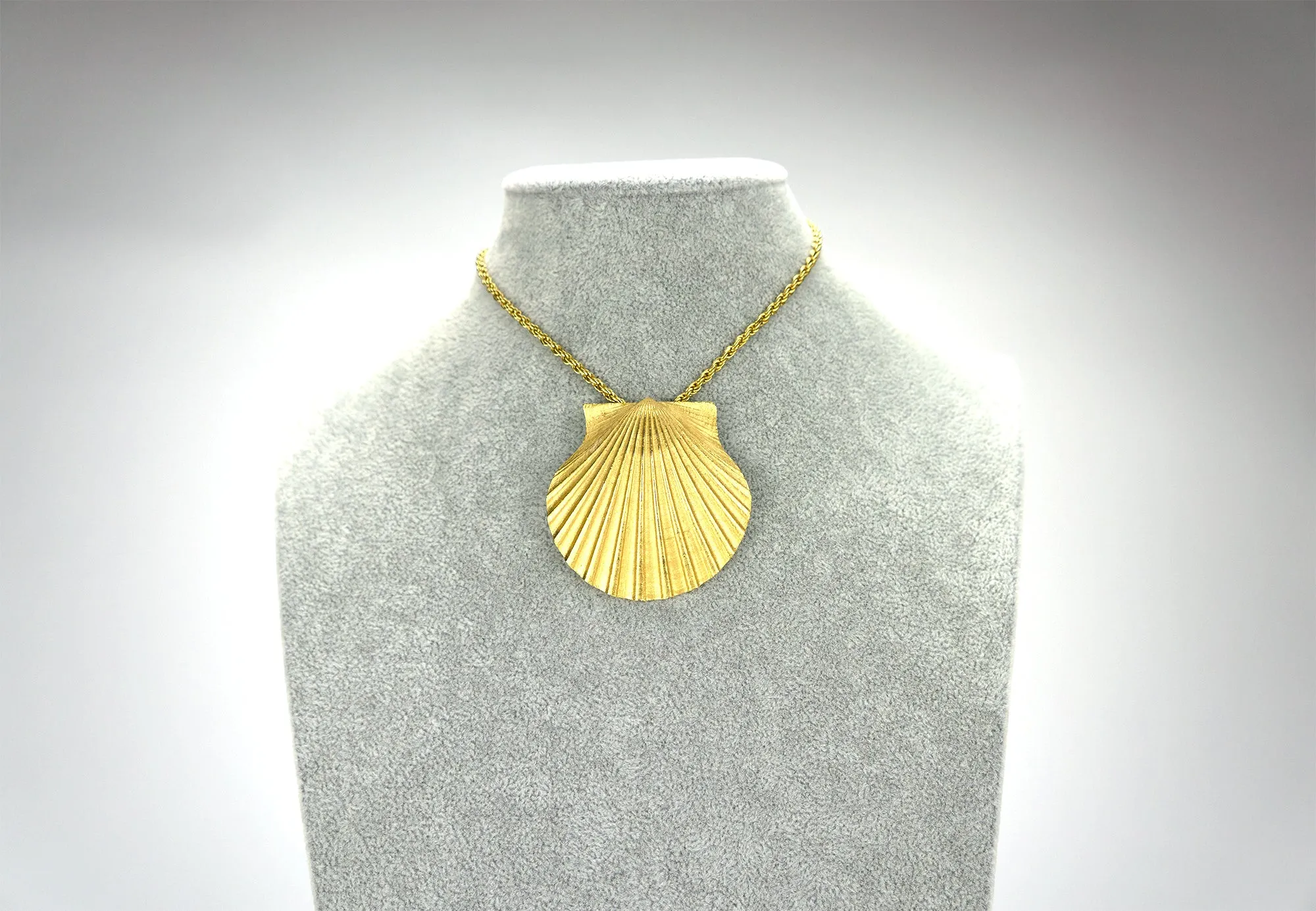 Gilded Scallop Shell Necklace