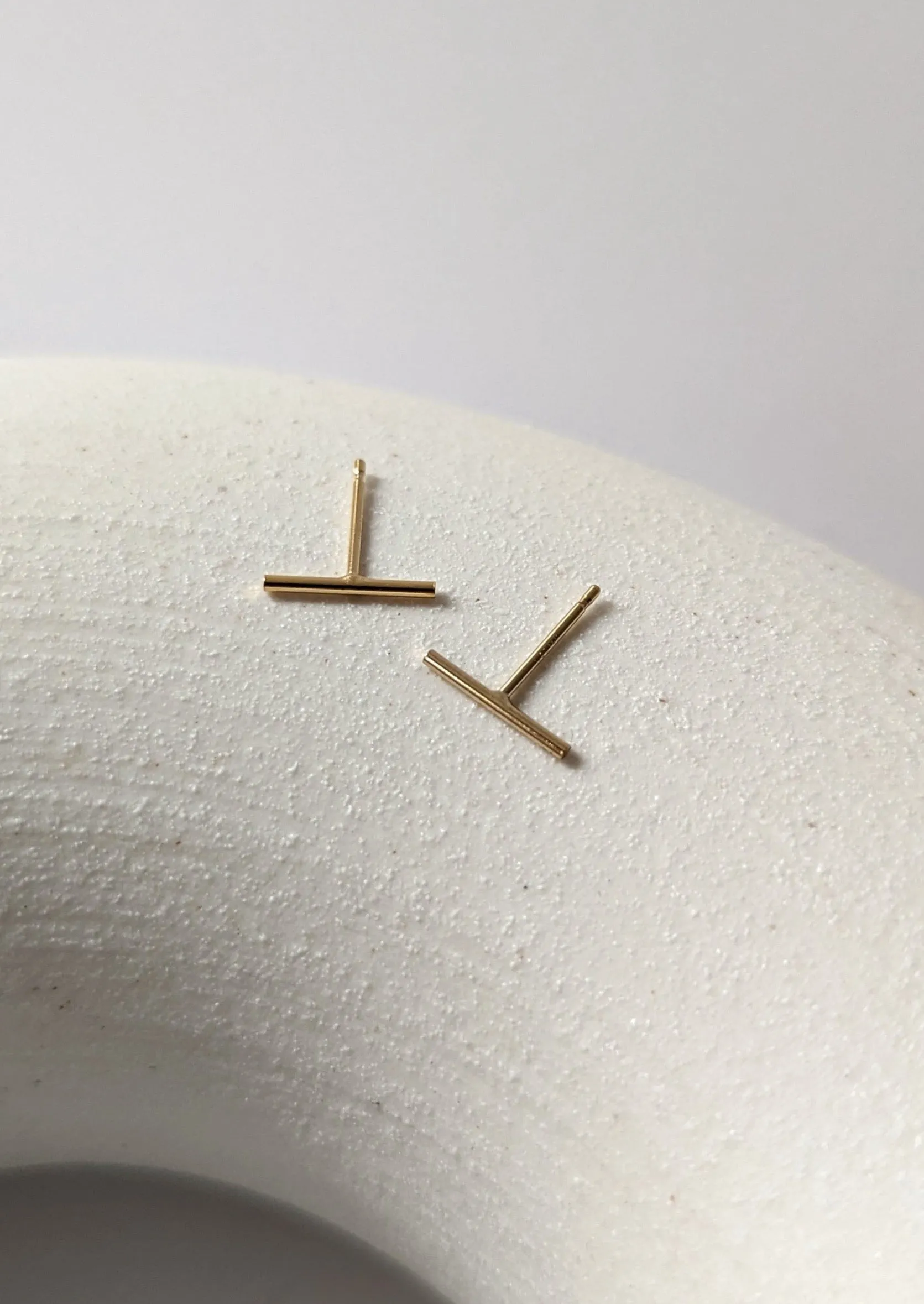 Gold Bar Studs by Layer the Love