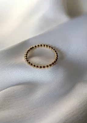 Gold Bold Beaded Ring by Layer the Love