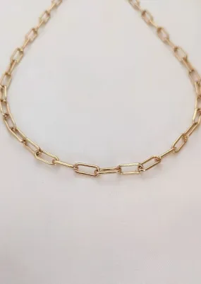 Gold Bold Paperclip Chain Necklace by Layer the Love