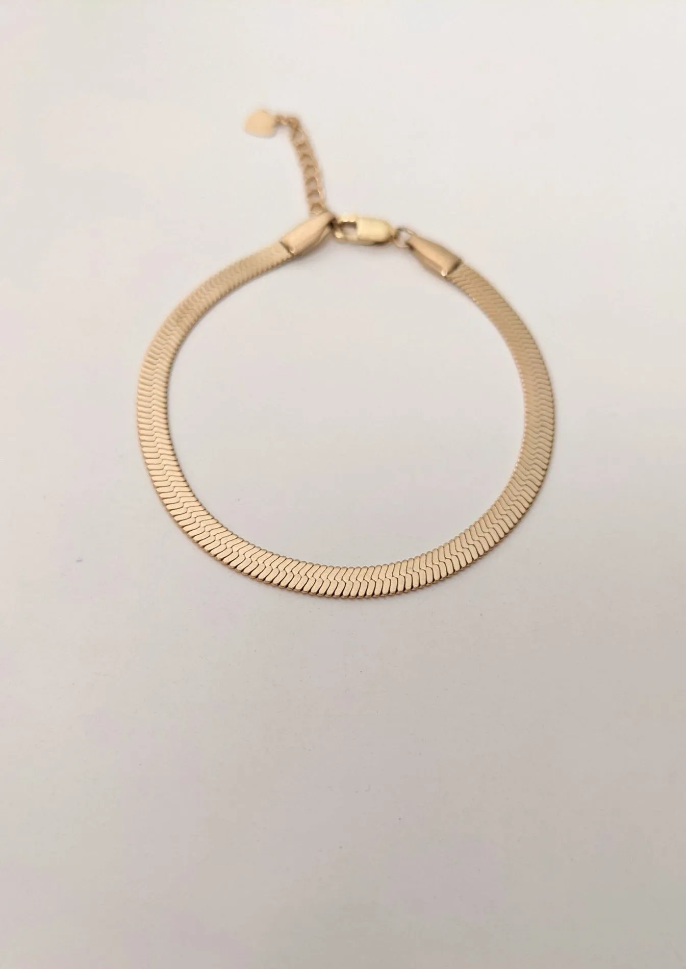 Gold Herringbone Bracelet by Layer the Love