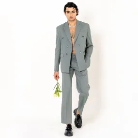 Grey Loose Fit Men's Suit