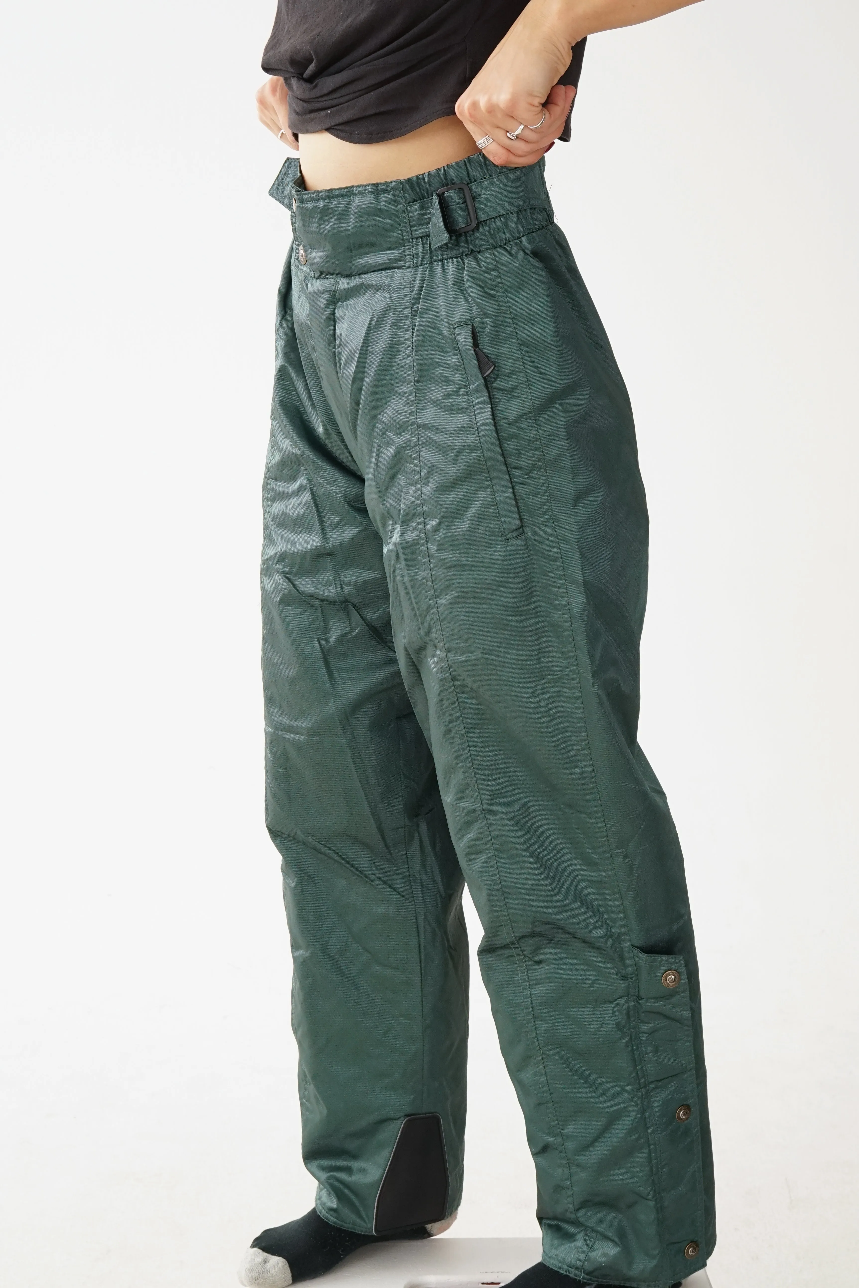 Habit de ski deux pièces Schneider, snow suit vert métallique pour homme taille M (48 & 32)