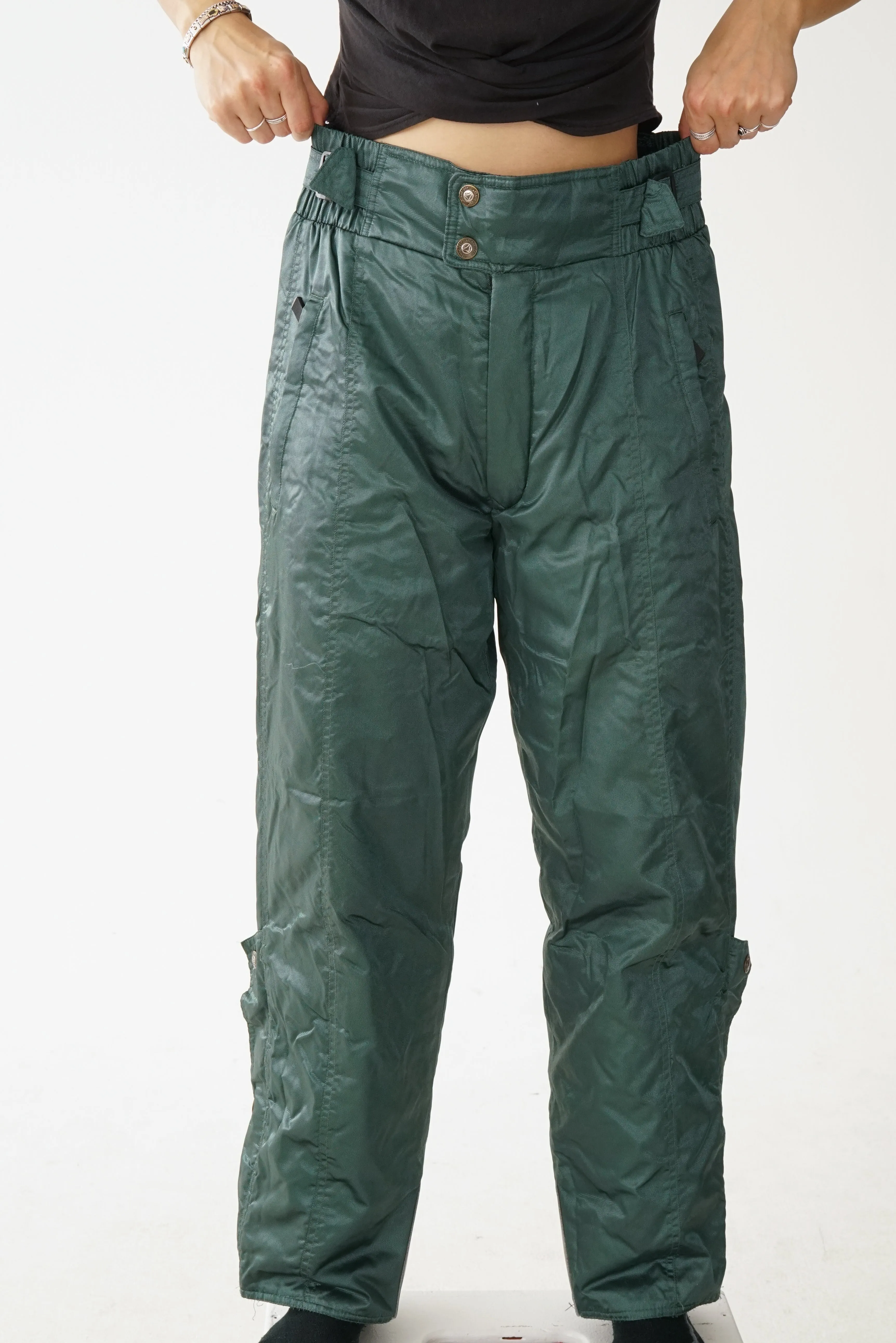 Habit de ski deux pièces Schneider, snow suit vert métallique pour homme taille M (48 & 32)