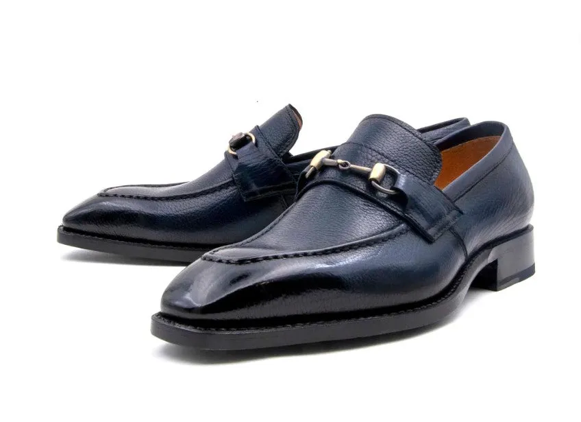 Harry Lama Skin Slip-On Loafer Navy