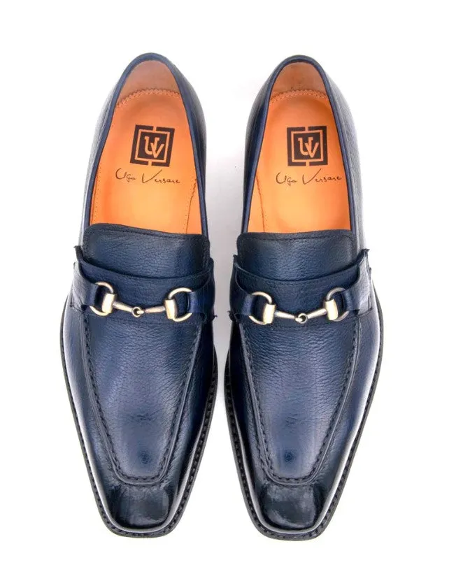 Harry Lama Skin Slip-On Loafer Navy