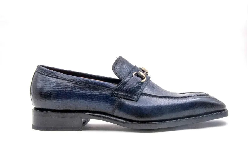 Harry Lama Skin Slip-On Loafer Navy