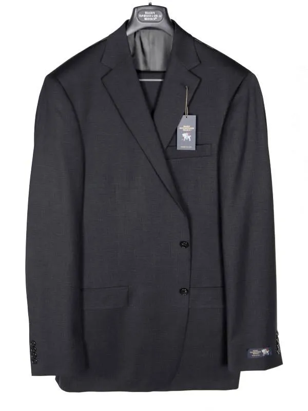 Hart Schaffner Marx Solid Charcoal Suit 