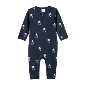 Henley Pyjama Suit || Lighthouse Print