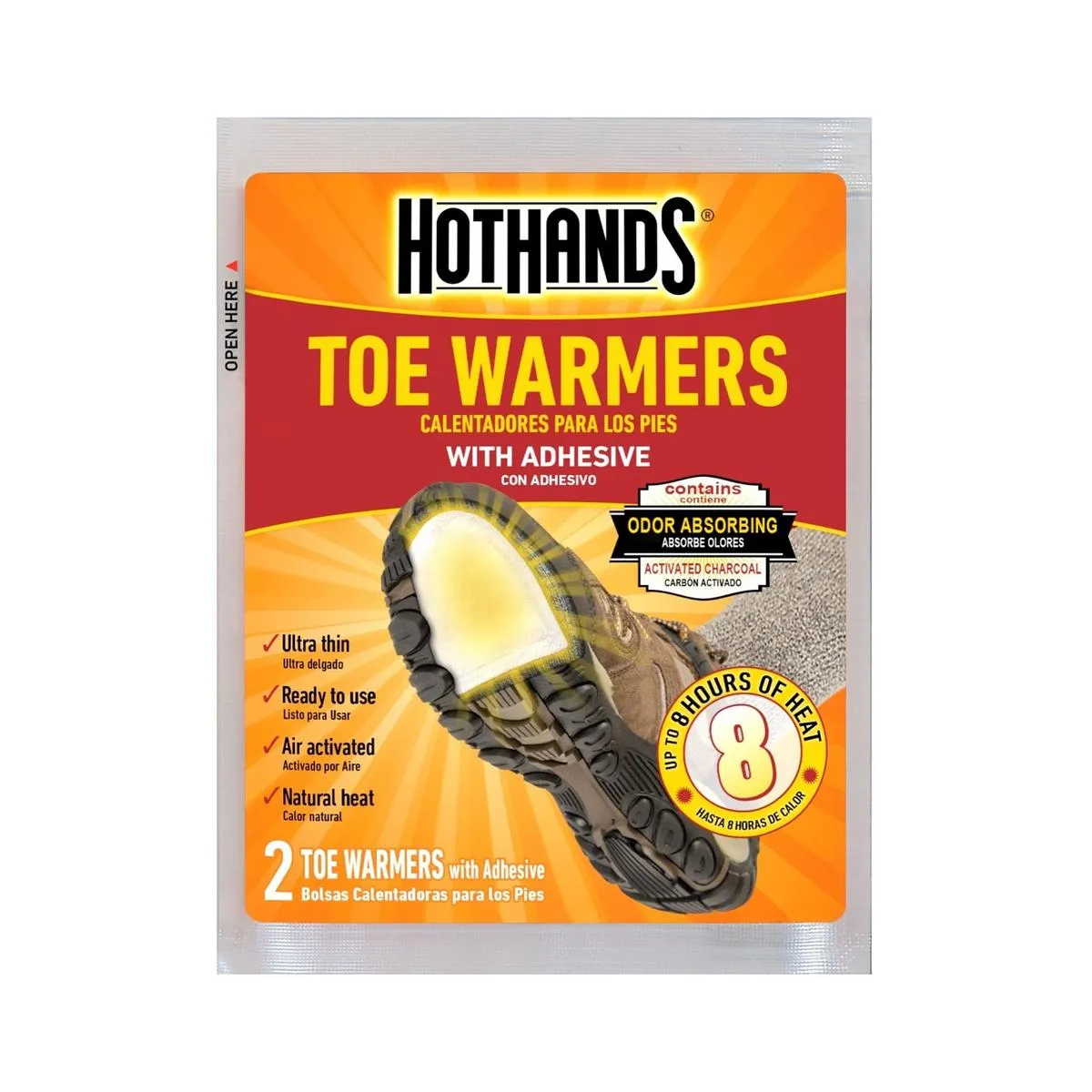 HotHands Toasti Toes 8 Hour Toe Warmers - 40 Pack Case