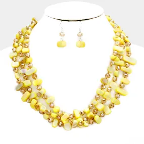 iLLASPARKZ 3 Layered Shell & Bead Strand Necklace