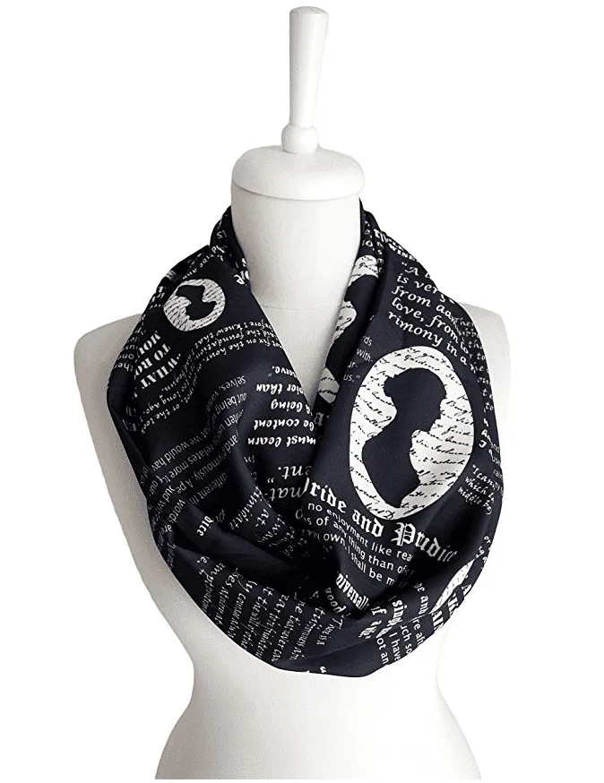 Jane Austen Pride and Prejudice Infinity Scarf Handmade Limited Edition