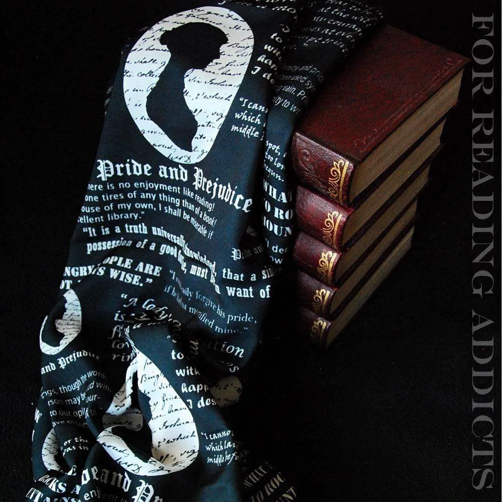 Jane Austen Pride and Prejudice Infinity Scarf Handmade Limited Edition