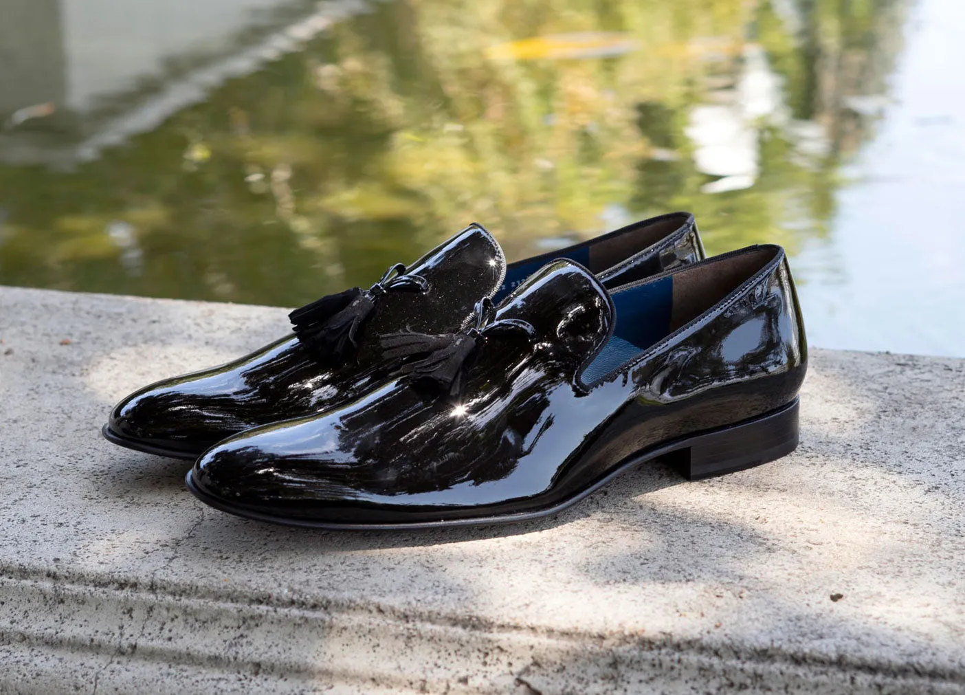 Jean Pierre Shiny Calfskin Tasseled Loafer Black