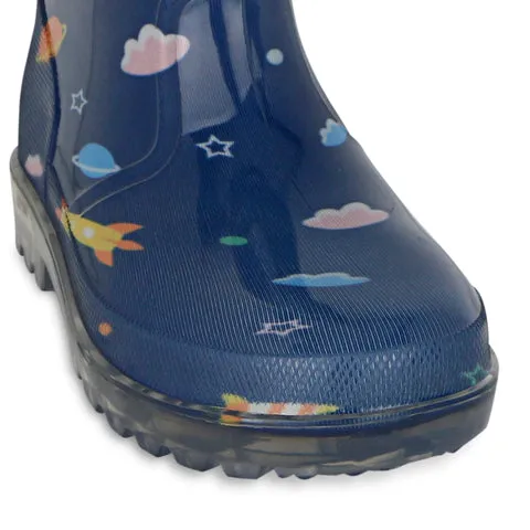 Jellies KIDS GALACTIC BRIGHT LIGHT UP GUMBOOTS Navy