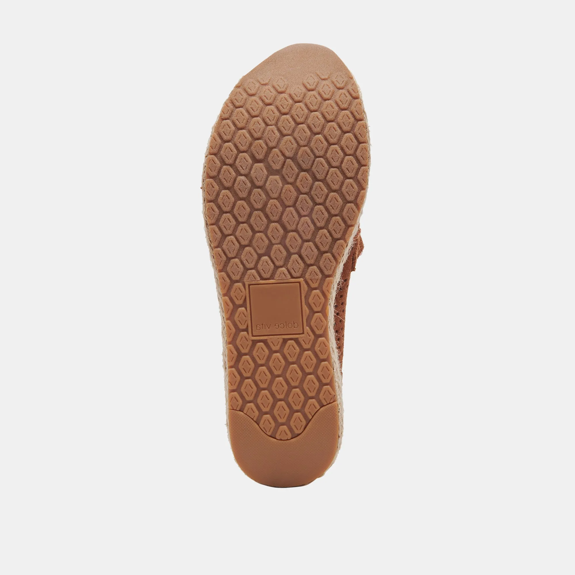 JHENEE ESPADRILLE SNEAKERS PECAN PERFORATED SUEDE