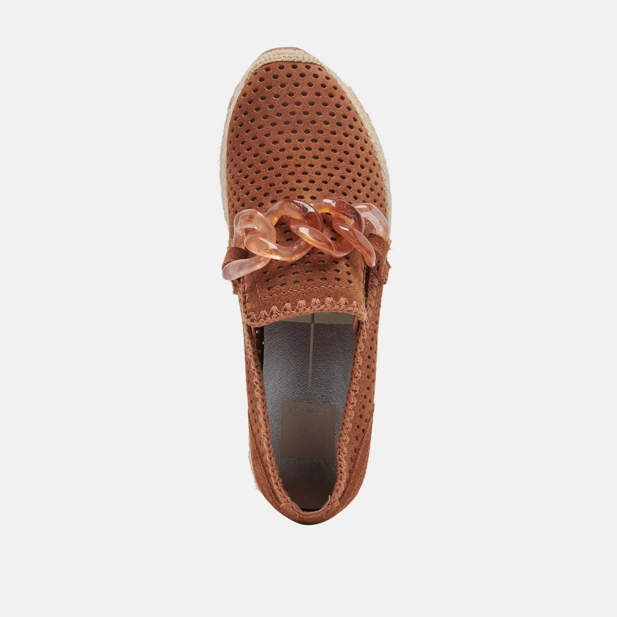 JHENEE ESPADRILLE SNEAKERS PECAN PERFORATED SUEDE