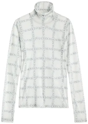 JW ANDERSON Monogrammed logo-print tulle top  
                         
                     
                