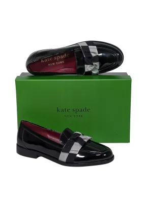 Kate Spade - Black Patent Leather Leandra Loafer w/ Bow Detail Sz 8