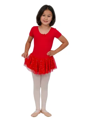 Kids Madeline Glitter Skirt Short Sleeve Dress