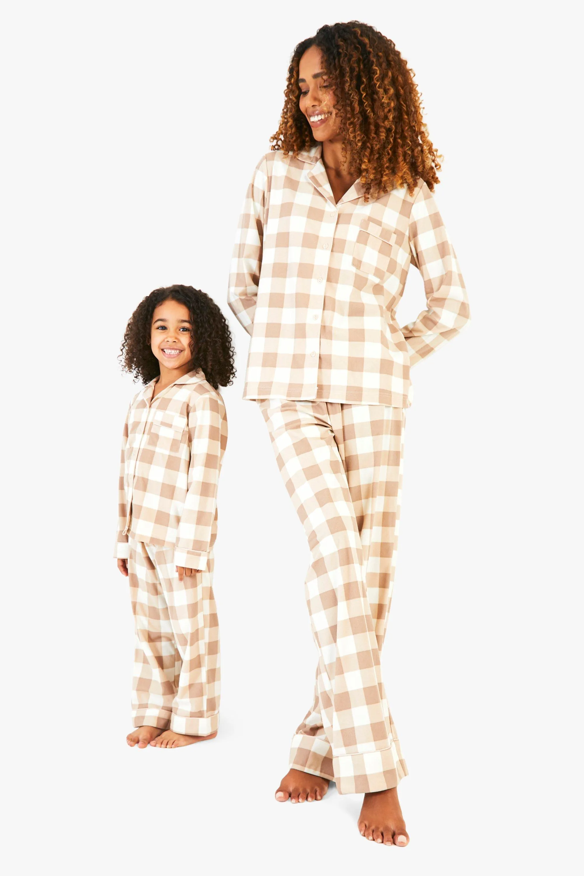 Ladies Mini Me Flannel Pants Pajamas Set