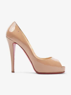 Lady Peep Nude Patent Leather EU 38 UK 5