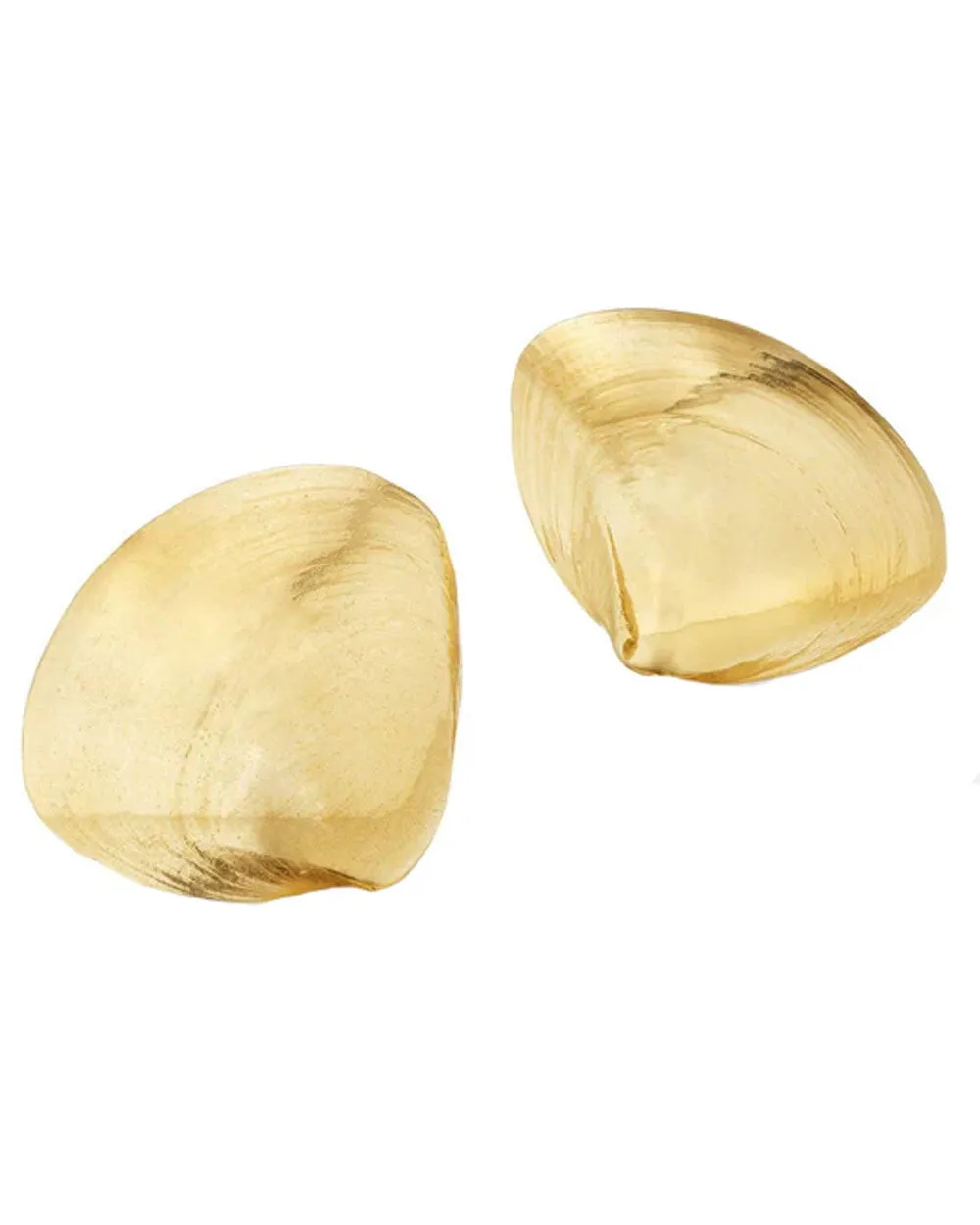 Large Gold Shell 70s Earrings