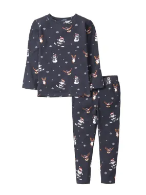 LB x Baby Breez Long Sleeve 2 Piece Pajamas - Santa & Friends