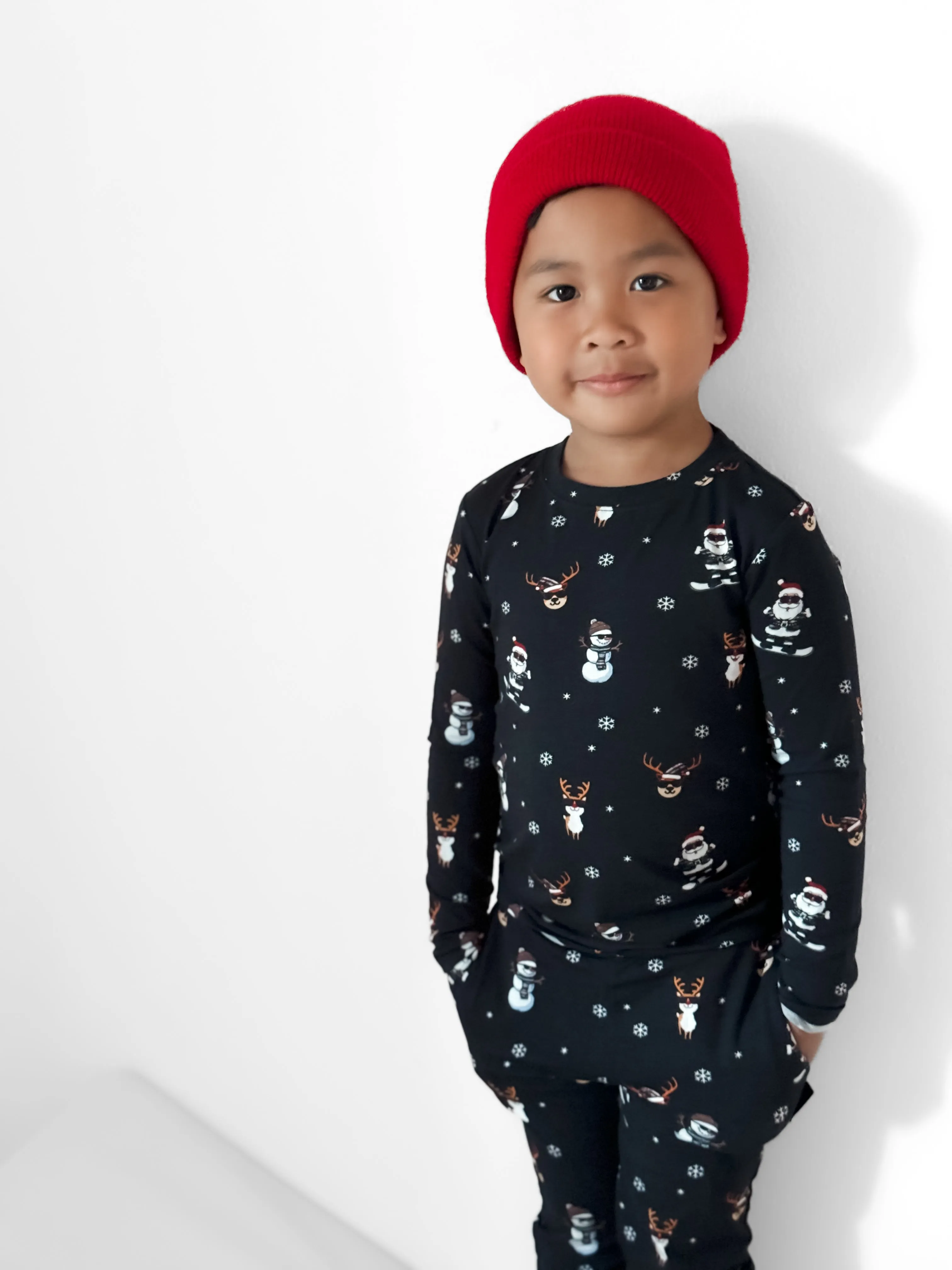 LB x Baby Breez Long Sleeve 2 Piece Pajamas - Santa & Friends