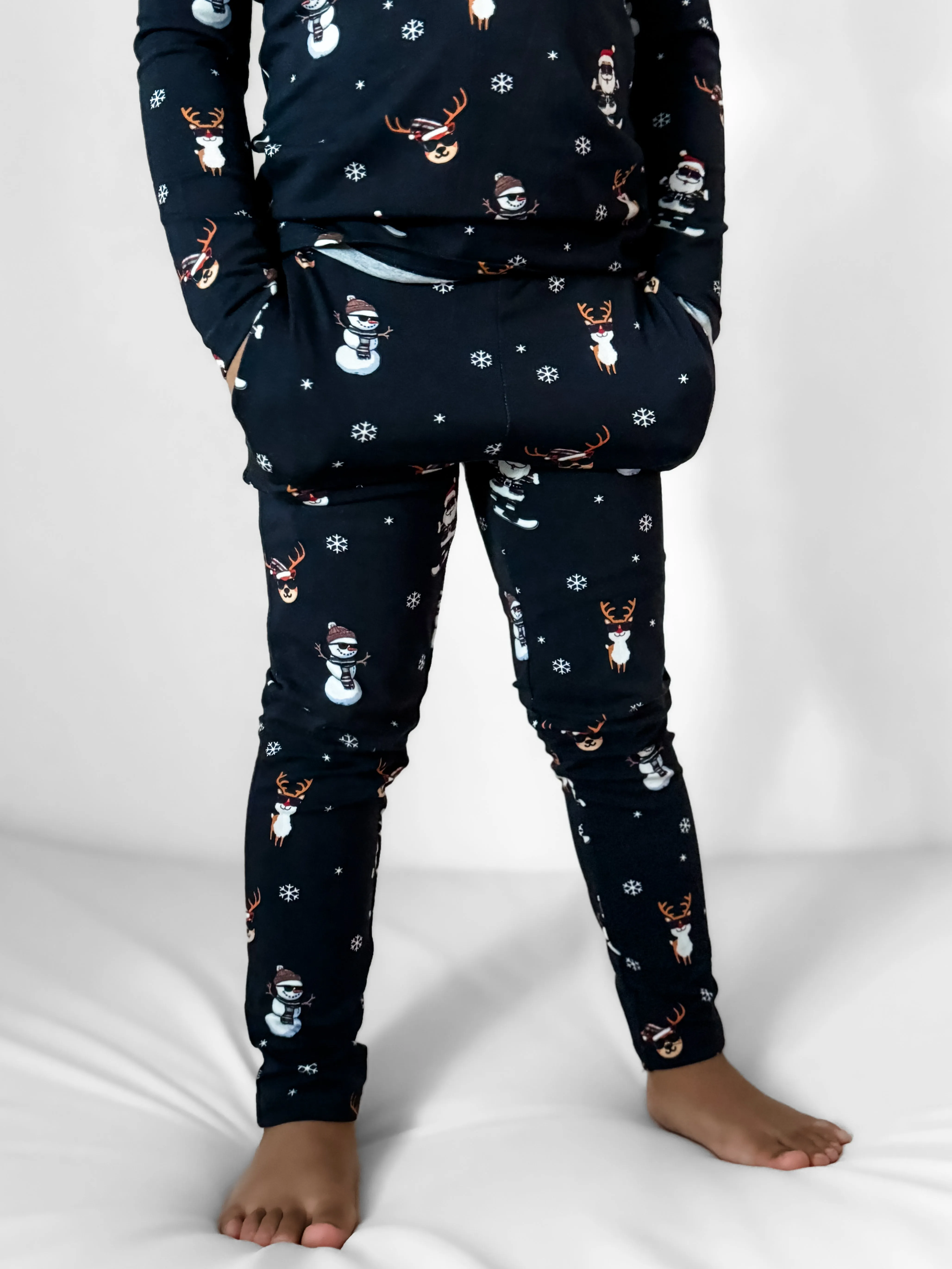 LB x Baby Breez Long Sleeve 2 Piece Pajamas - Santa & Friends