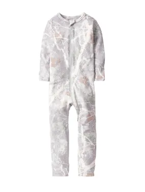 LB x Baby Breez Long Sleeve Snow Camo Romper Pajamas