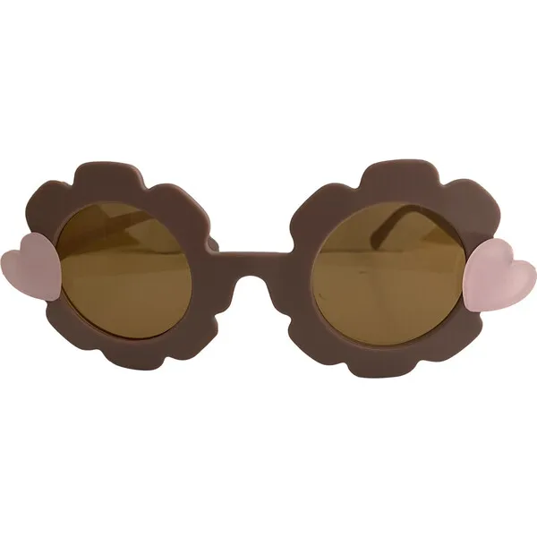 Little Bows & Toes Heart Sunglasses, Pastel Pink