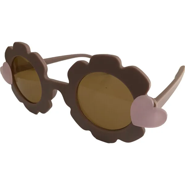 Little Bows & Toes Heart Sunglasses, Pastel Pink