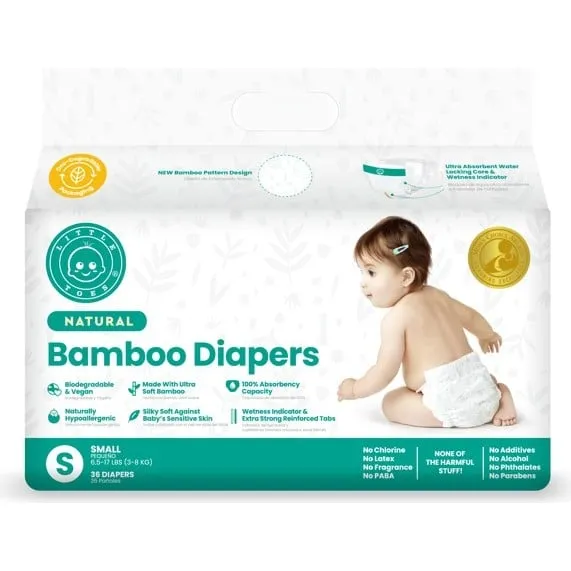 Little Toes Bamboo Diapers (36 Count)