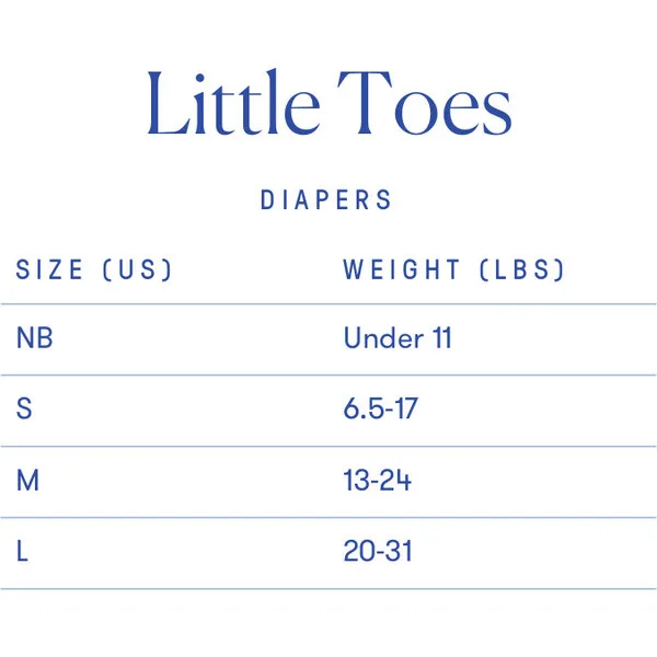 Little Toes Bamboo Diapers (36 Count)