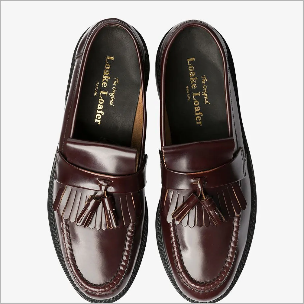 Loake Brighton Burgundy Classic Tassel Loafer*