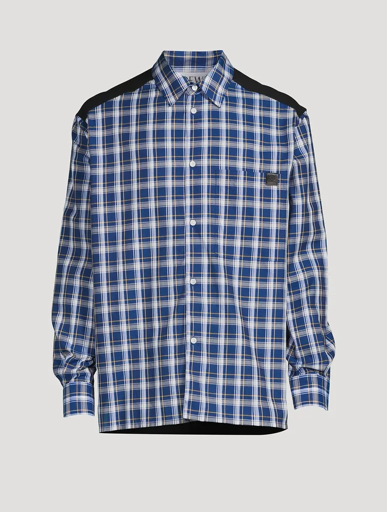 LOEWE Check Shirt With Fleece Back