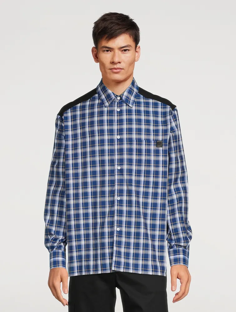 LOEWE Check Shirt With Fleece Back