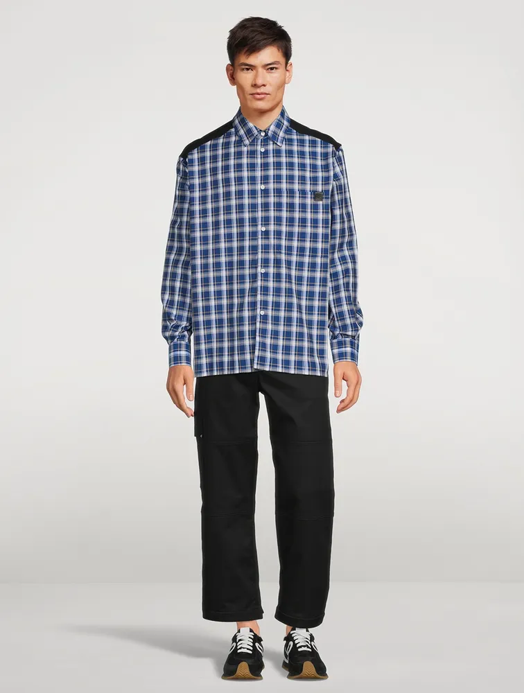 LOEWE Check Shirt With Fleece Back