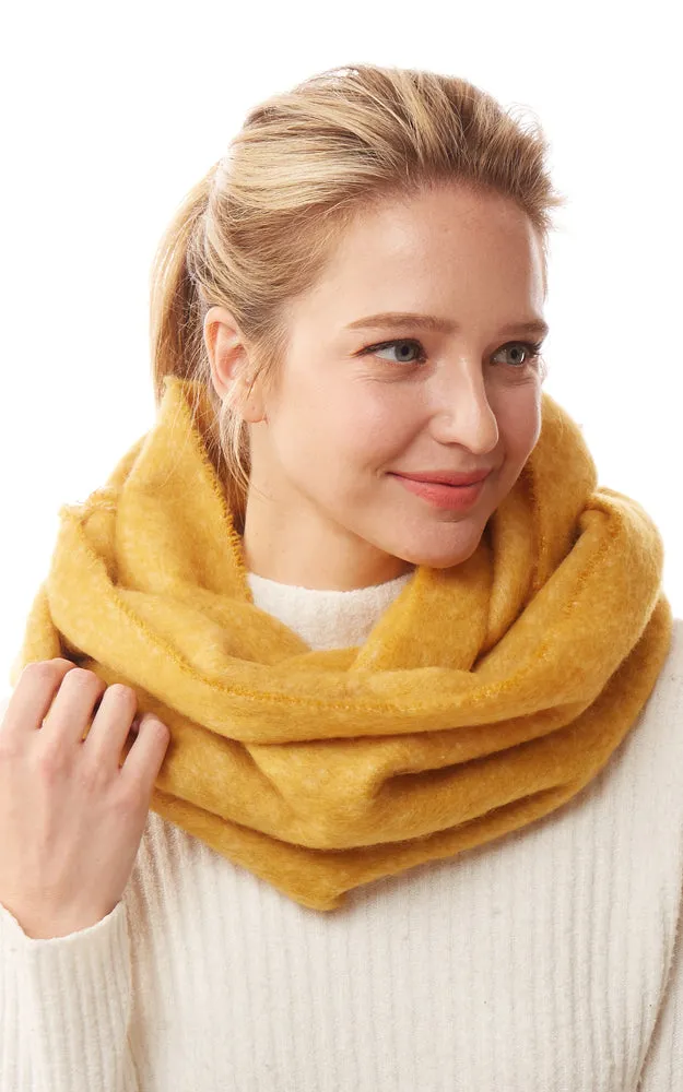 LOF1244 Solid Fuzzy Soft Infinity Scarf