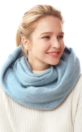 LOF1244 Solid Fuzzy Soft Infinity Scarf