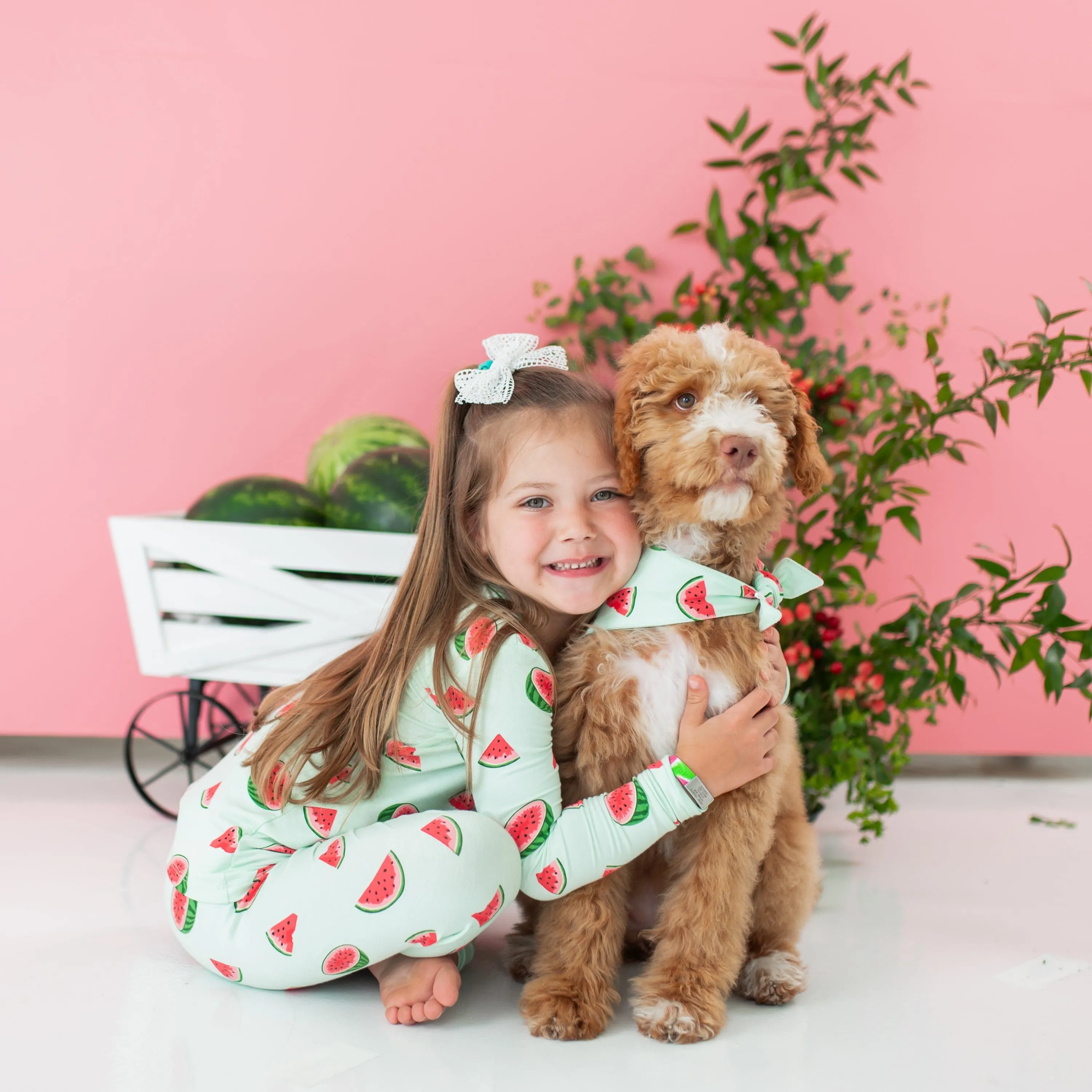 Long Sleeve Pajamas in Watermelon