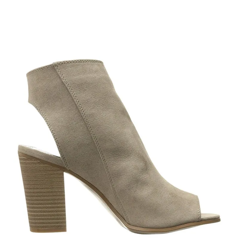 Madden Girl Women's Ninaaa Peep Toe Boot - Taupe