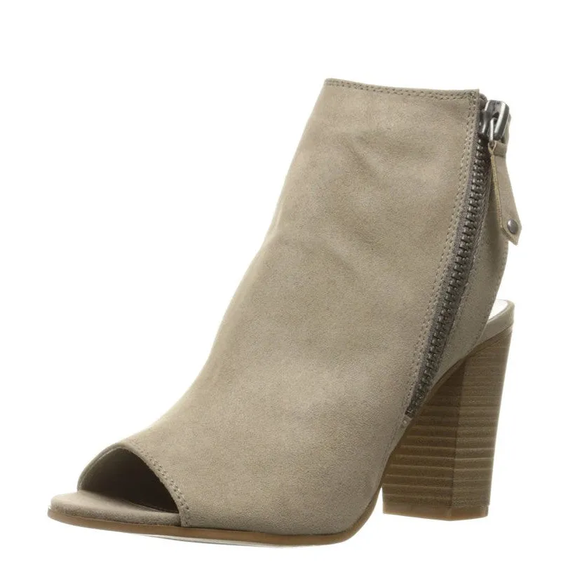 Madden Girl Women's Ninaaa Peep Toe Boot - Taupe