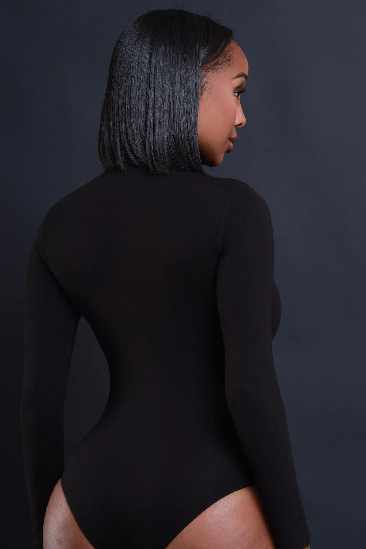 Maneater Turtleneck Bodysuit - Black