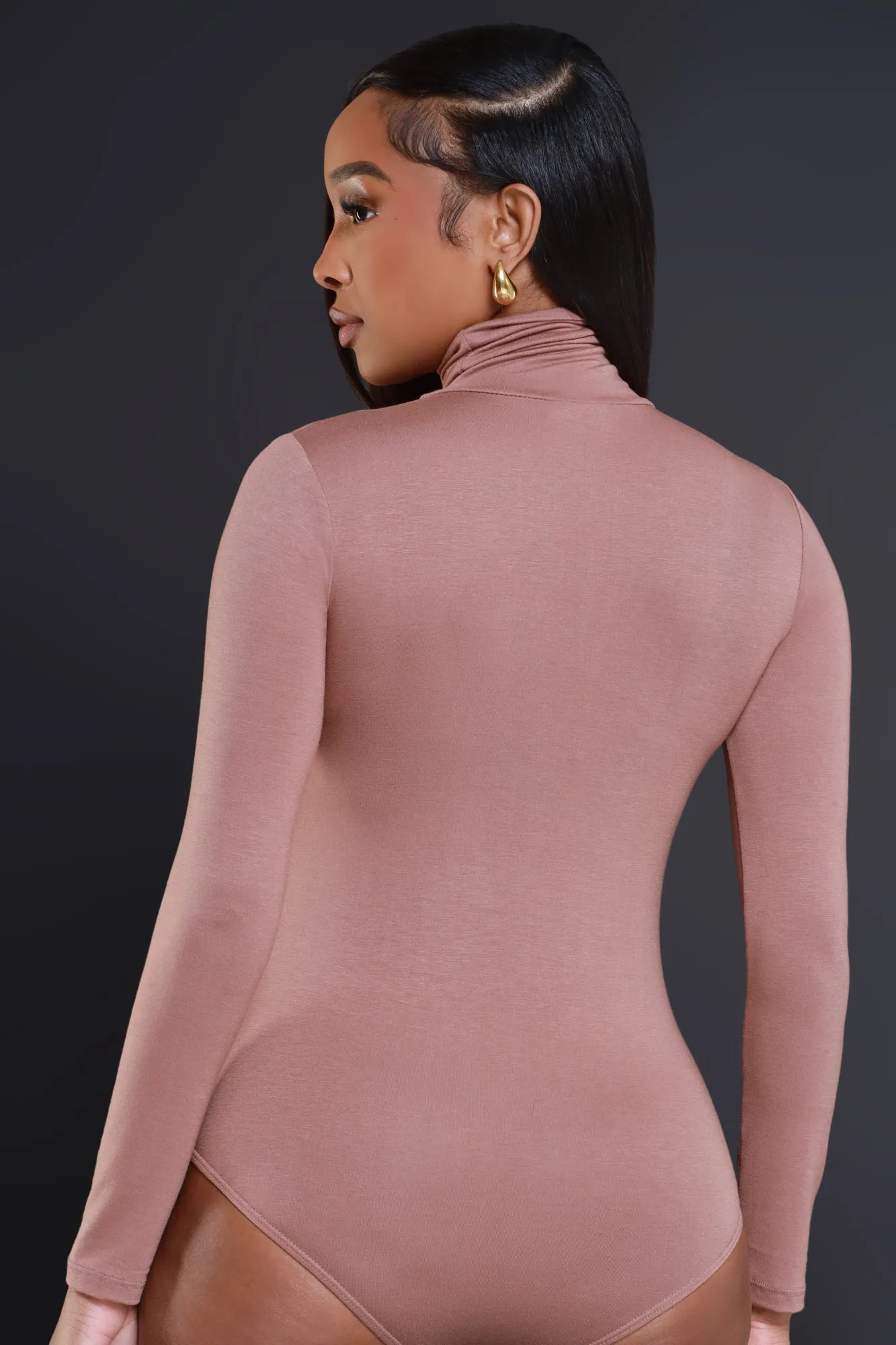 Maneater Turtleneck Bodysuit - Toffee