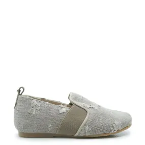 Manuela Stone Wash Elastic Smoking Loafer