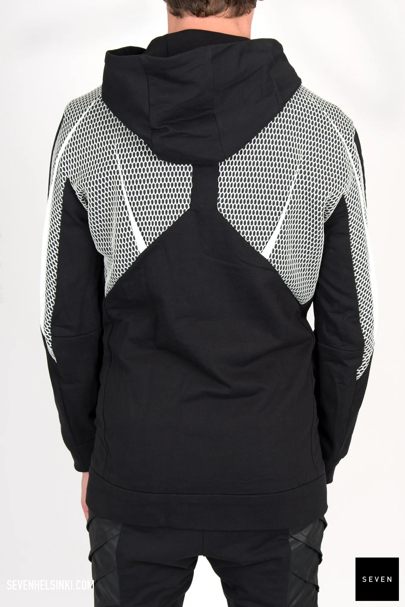 MESH DETAIL HOODIE